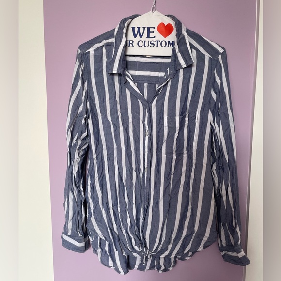 American Eagle oversized striped button-up - Picture 1 of 5